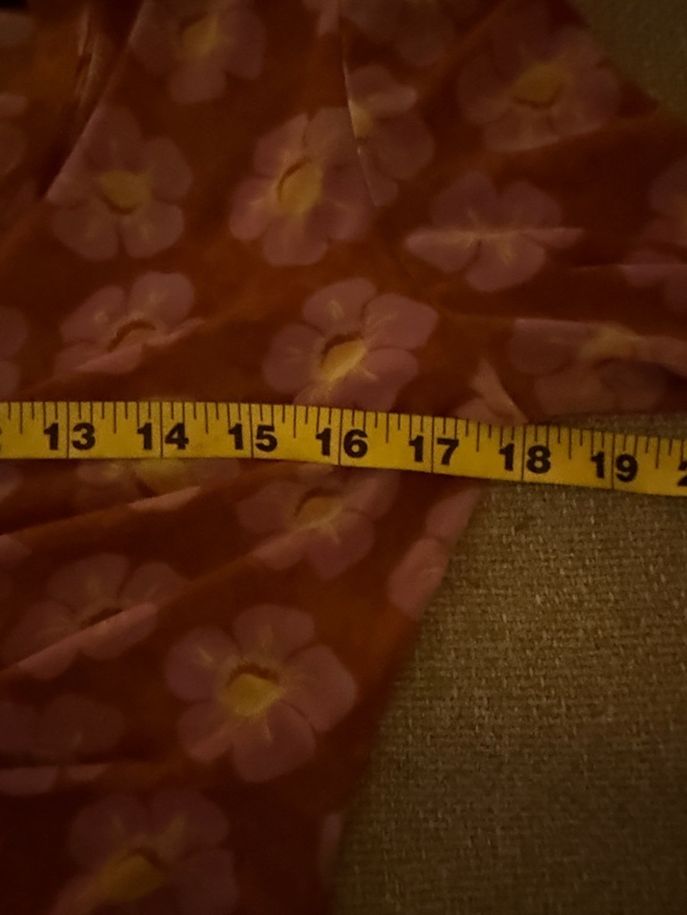 Free People Floral Ruched Button-Front Top - Rust & Pink - Picture 6 of 6